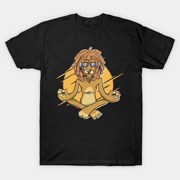 Lion Yoga T-Shirt by MajorCompany